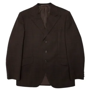 70s Barker Twill Schurwolle Windowpane Check Blazer