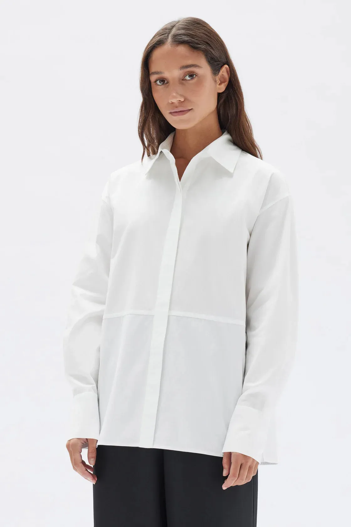 ASTRID COTTON POPLIN SHIRT | WHITE