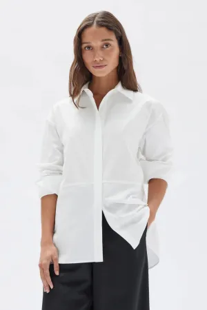 ASTRID COTTON POPLIN SHIRT | WHITE