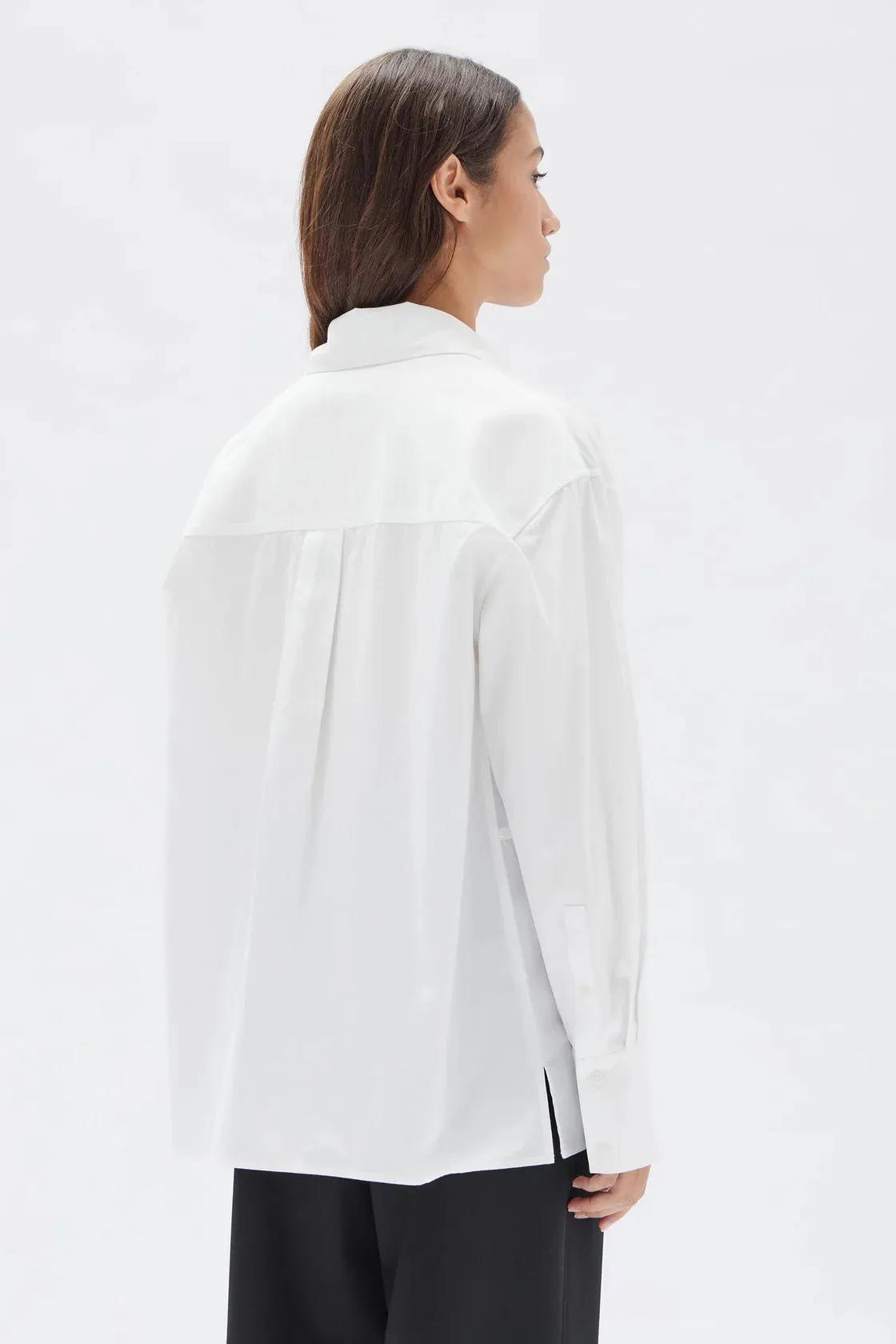 ASTRID COTTON POPLIN SHIRT | WHITE