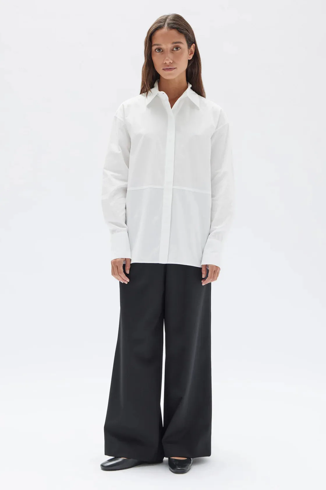 ASTRID COTTON POPLIN SHIRT | WHITE
