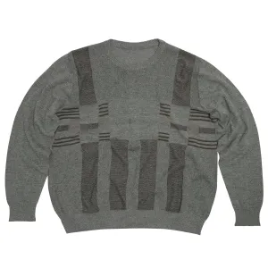 Bauhaus Intarsia Texture Ribbed Wool Stocking Stitch Jumper