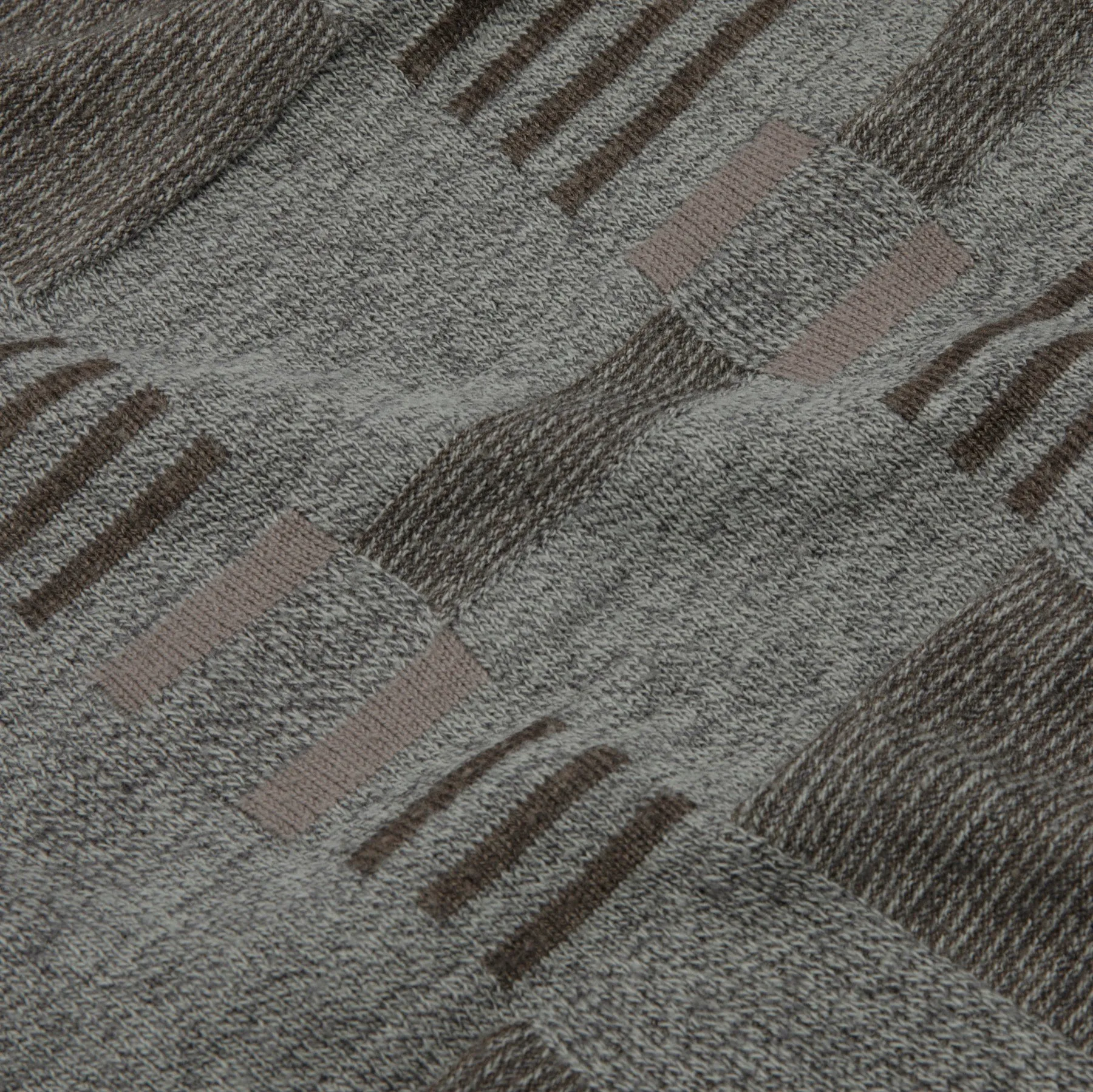 Bauhaus Intarsia Texture Ribbed Wool Stocking Stitch Jumper