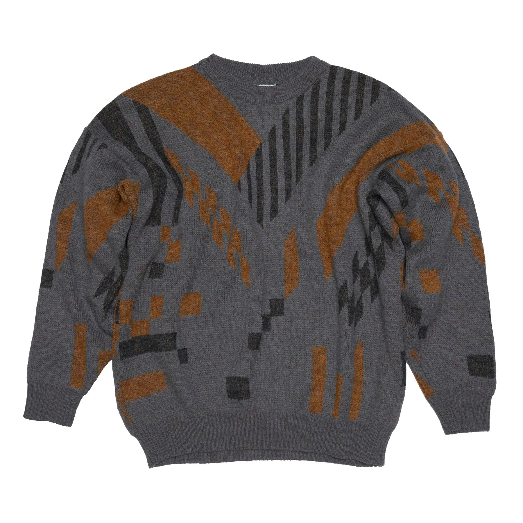 Bauhaus Jacquard Tweed Yarn Stockinette Stitch Jumper