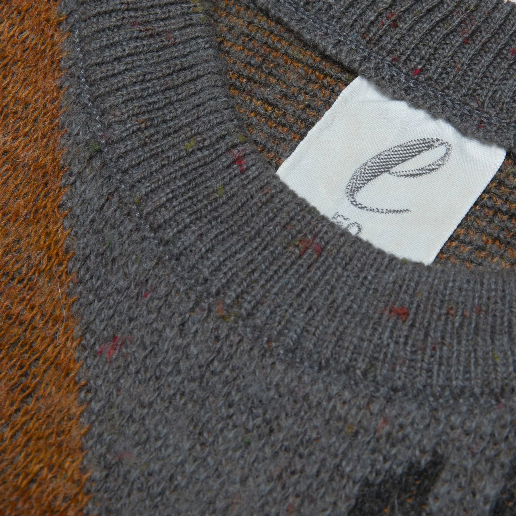 Bauhaus Jacquard Tweed Yarn Stockinette Stitch Jumper