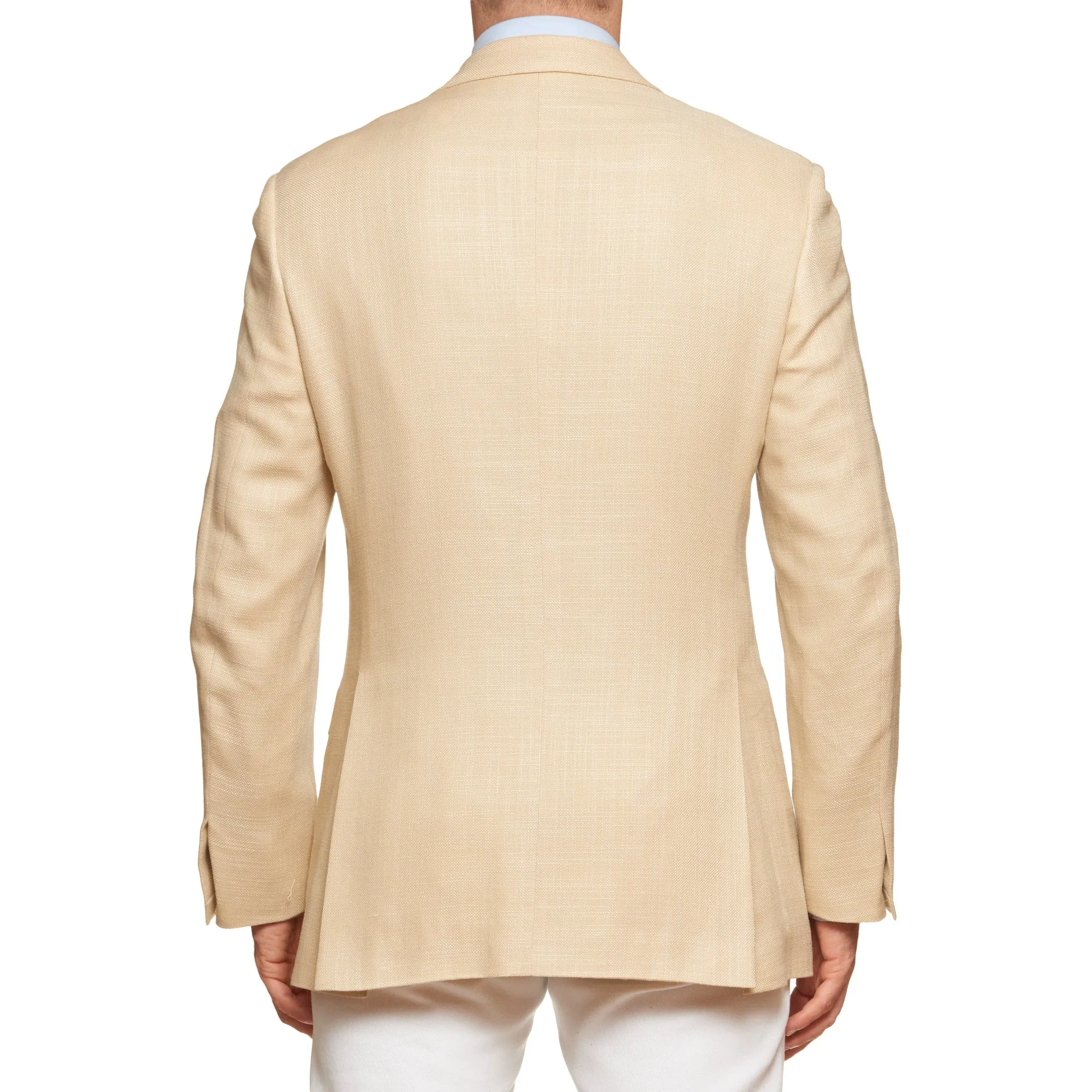 BRIONI "SECOLO" Handmade Beige Wool-Silk Hopsack Jacket EU 50 NEW US 40