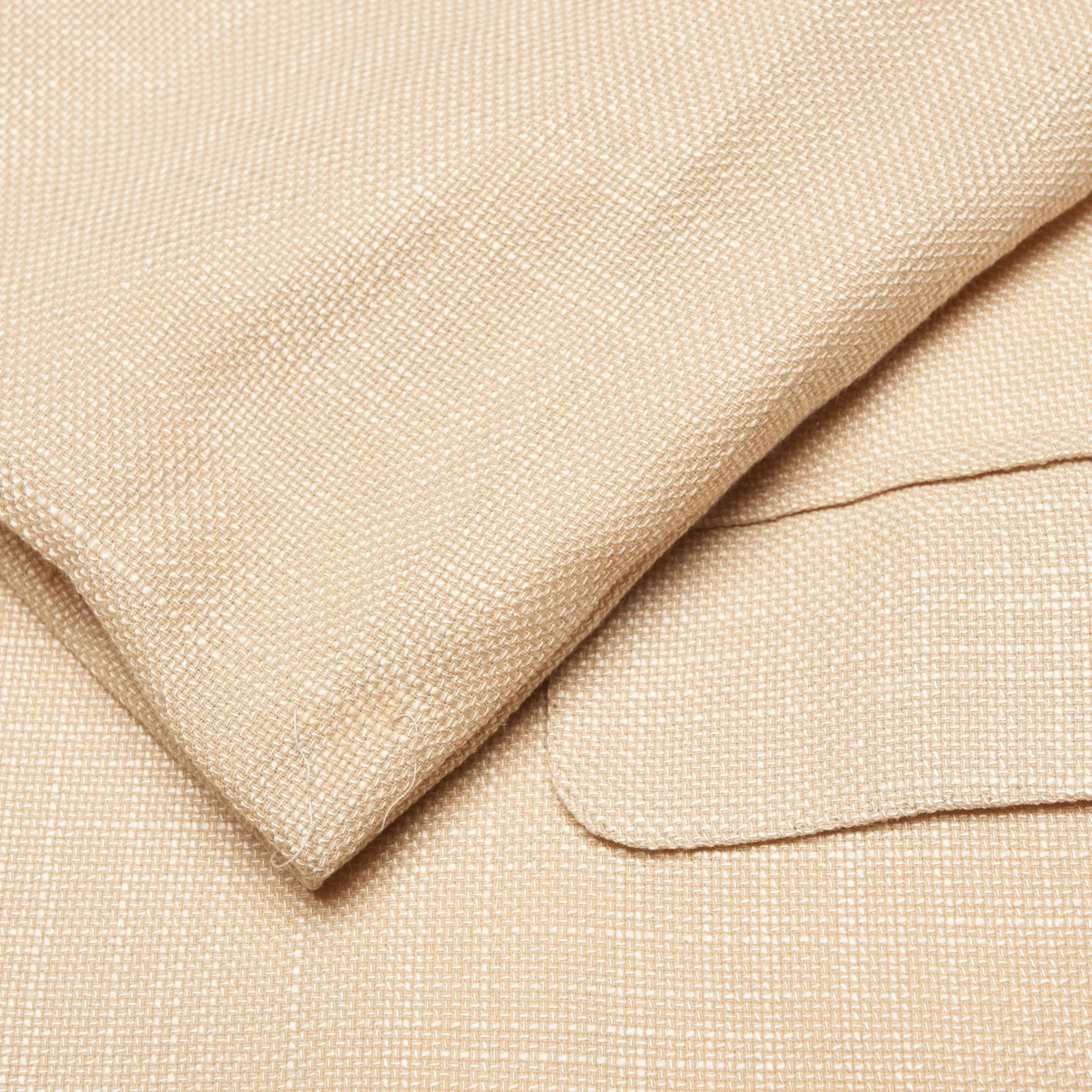 BRIONI "SECOLO" Handmade Beige Wool-Silk Hopsack Jacket EU 50 NEW US 40