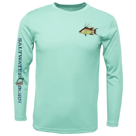 Clean Hogfish Long Sleeve UPF 50  Dry-Fit Shirt