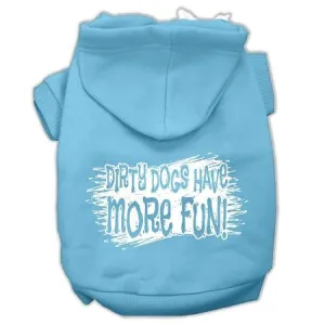 Dirty Dogs Screen Print Pet Hoodies Baby Blue Size XXXL (20)