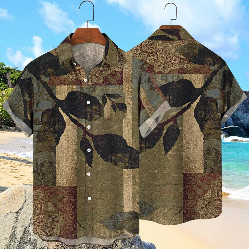 Hawaiian Beach 3D Botanical Pattern Print Shirt
