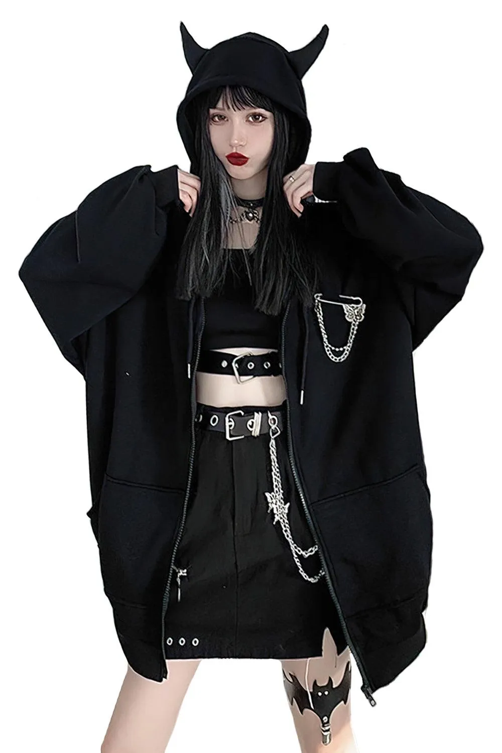 Hood Horns Black Devil Hoodie