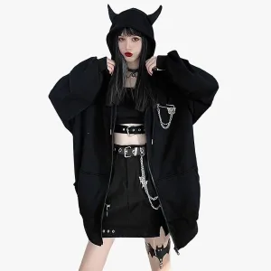 Hood Horns Black Devil Hoodie
