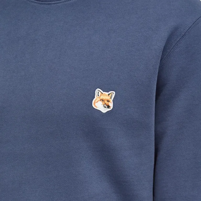 Maison Kitsune Fox Head Patch Crew Sweatshirt, dark blue