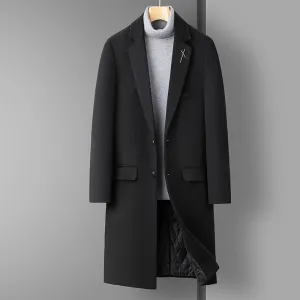 Men and Leisure Slim  with Cashmere and Thick Solid Color