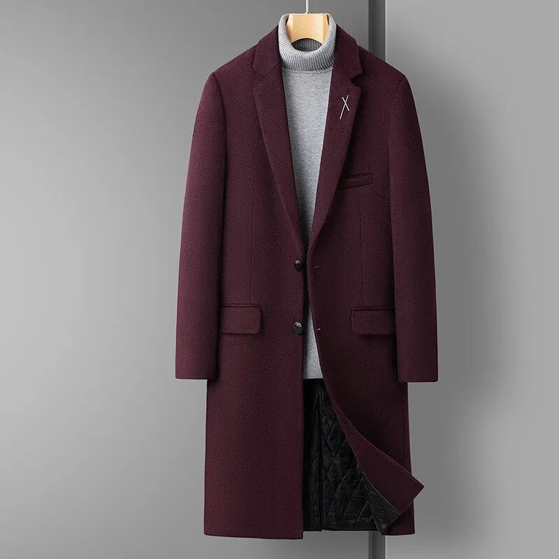 Men and Leisure Slim  with Cashmere and Thick Solid Color