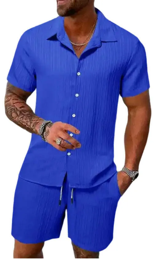 Men's Button Up Shirt & Matching Short