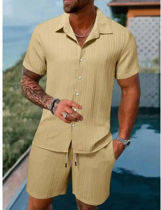 Men's Button Up Shirt & Matching Short