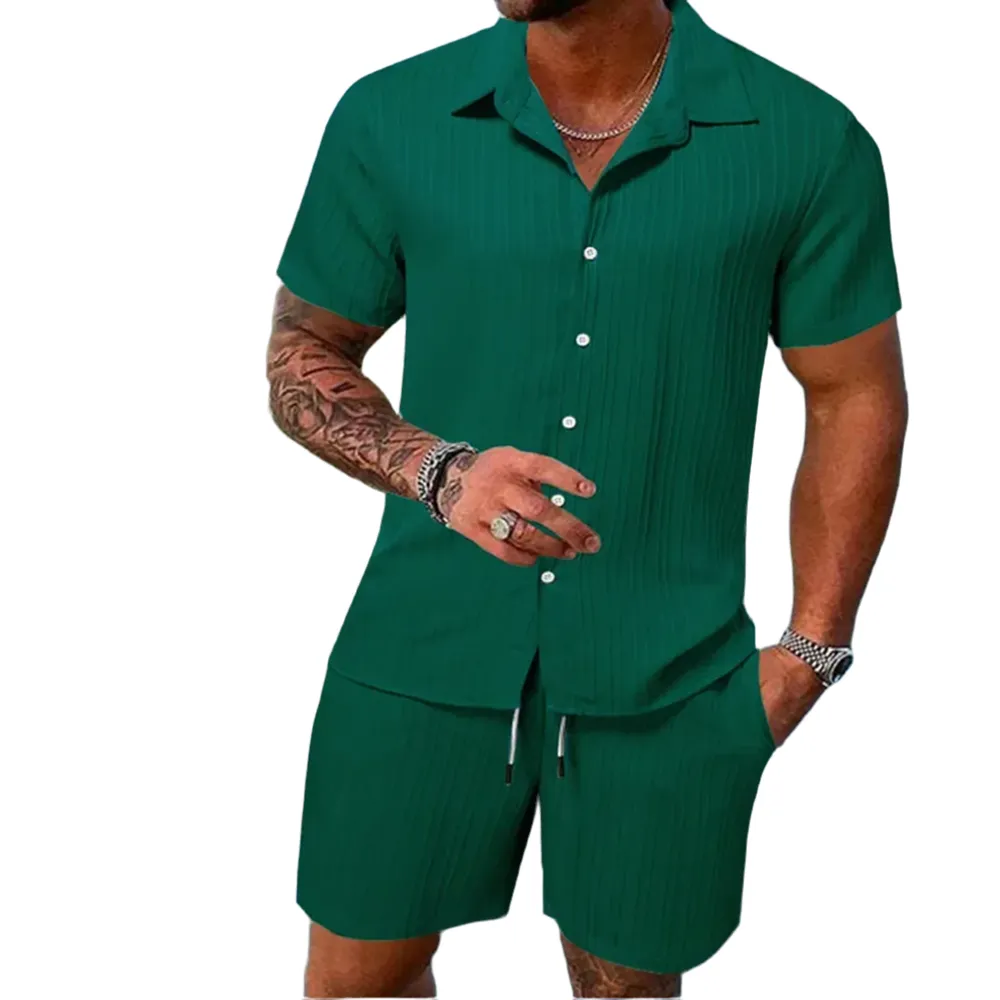 Men's Button Up Shirt & Matching Short