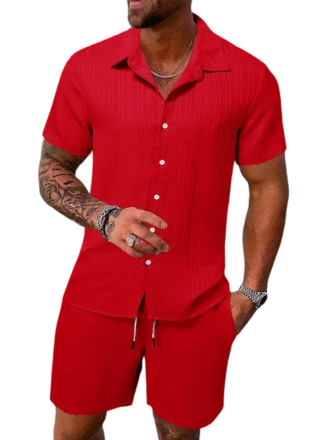 Men's Button Up Shirt & Matching Short