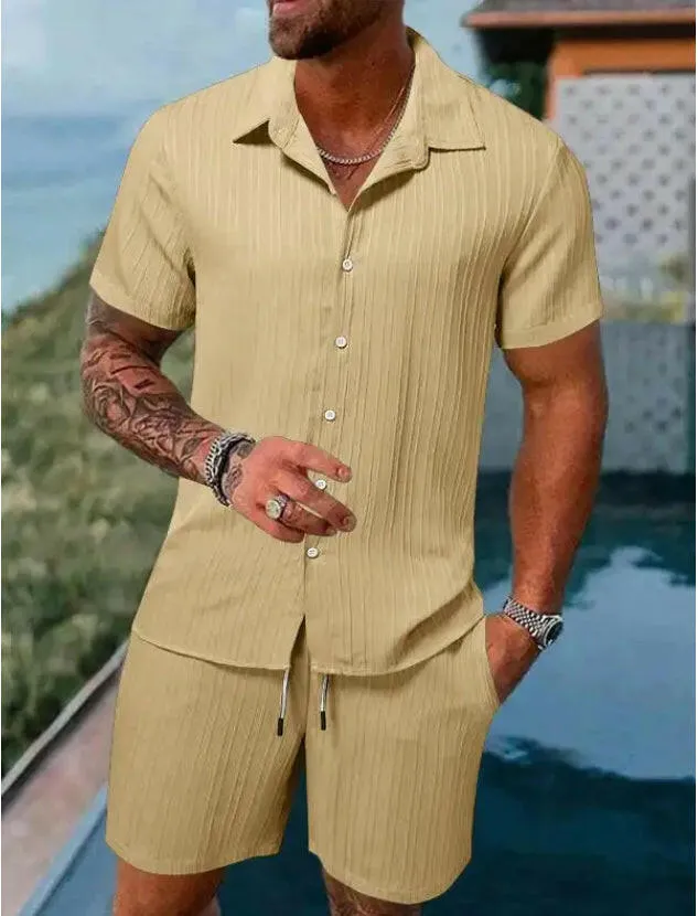 Men's Button Up Shirt & Matching Short