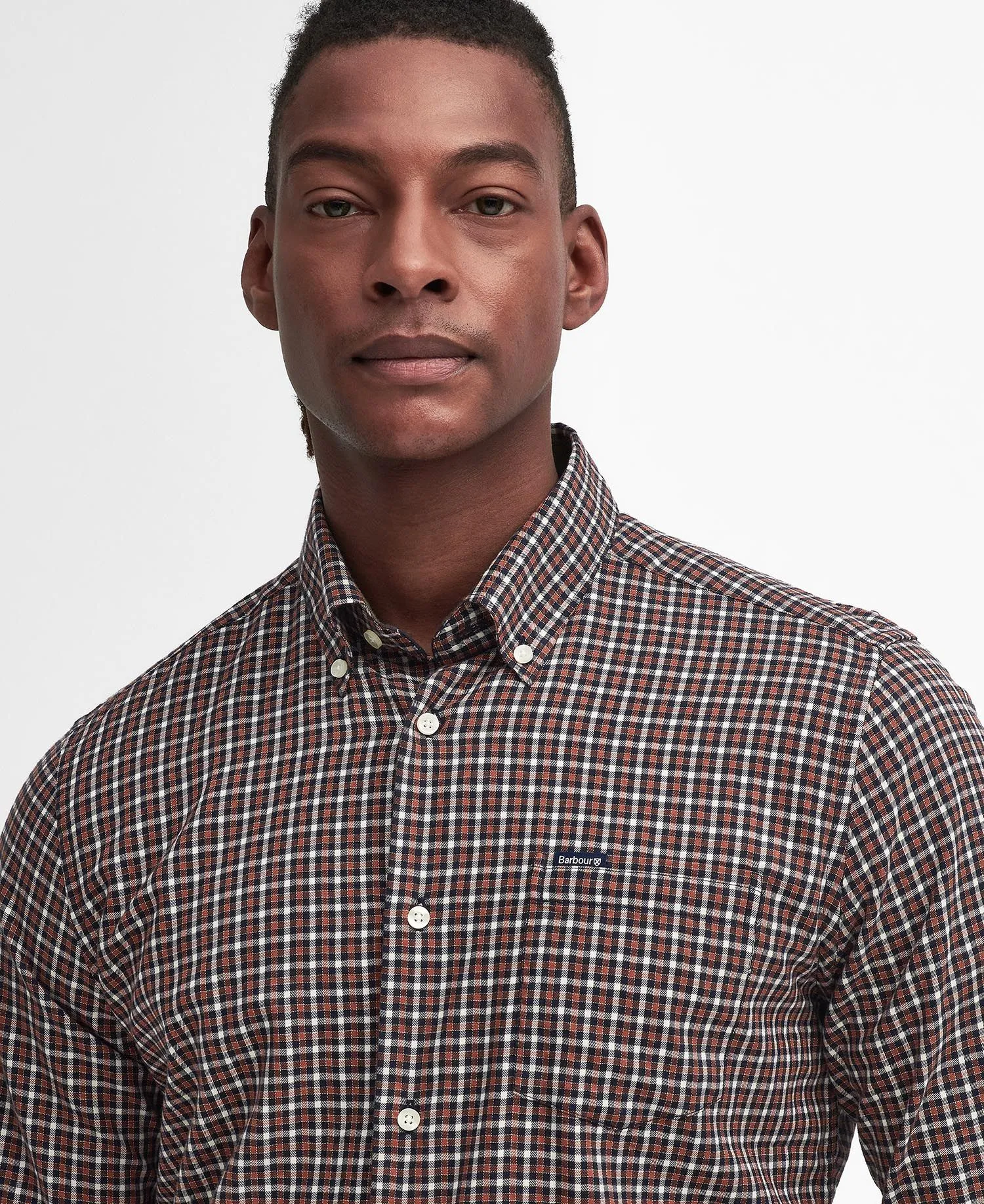 Padshaw Tailored Shirt in Classic Navy by Barbour