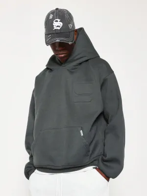 Regular Fit Overhead Hoodie With Emboss
