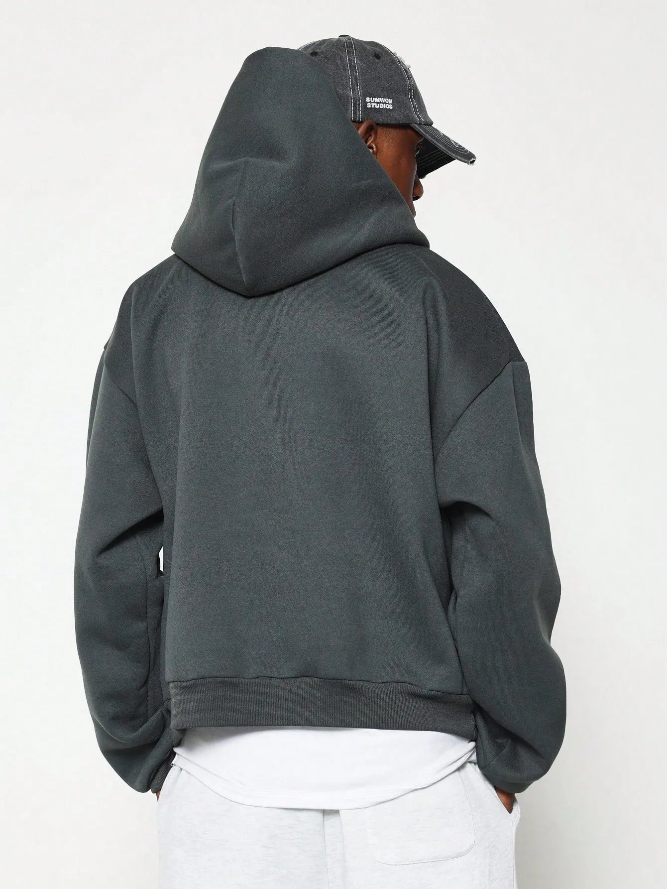 Regular Fit Overhead Hoodie With Emboss