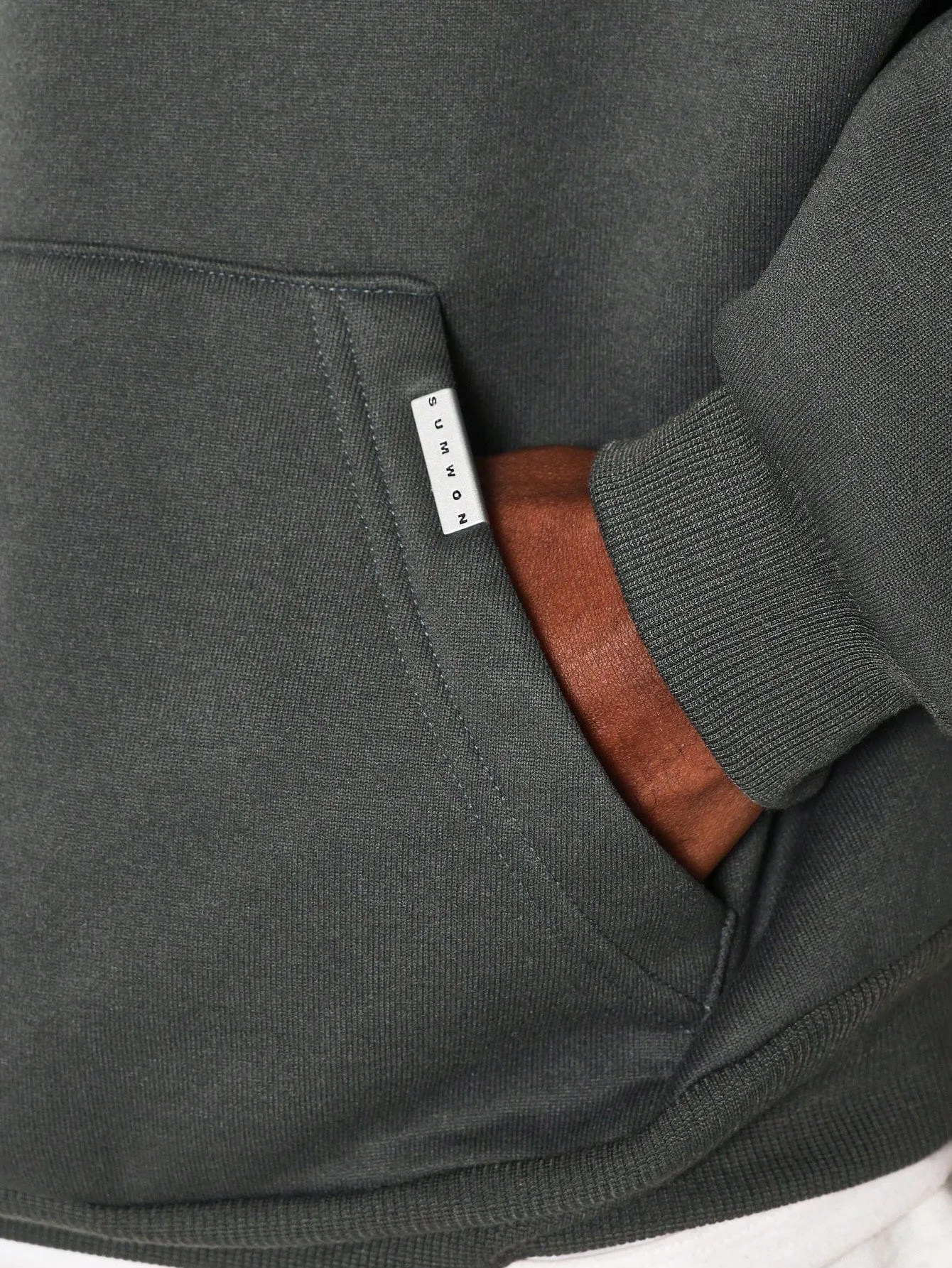 Regular Fit Overhead Hoodie With Emboss