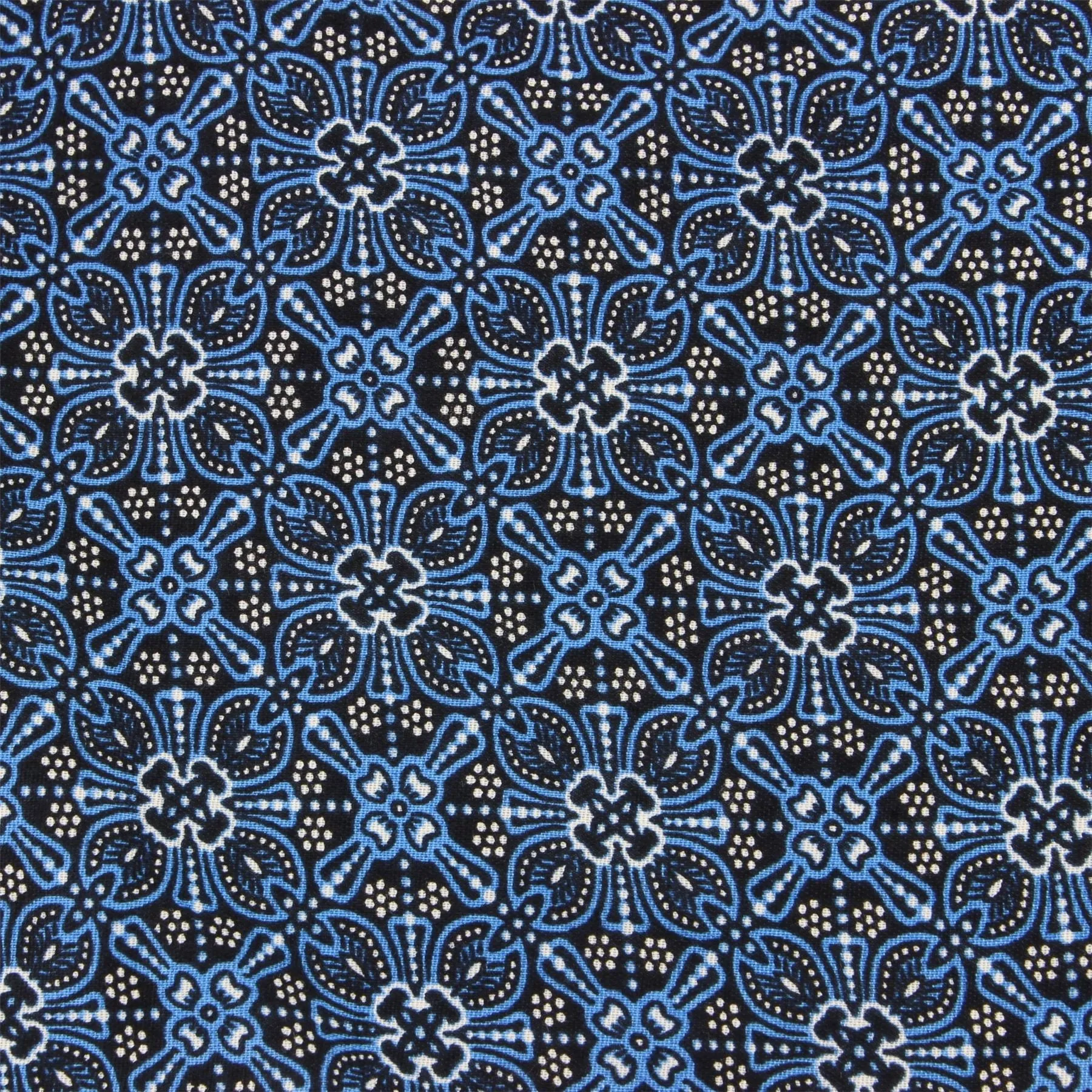 Tailored Fit Long Sleeve Shirt - Blue Indian Print