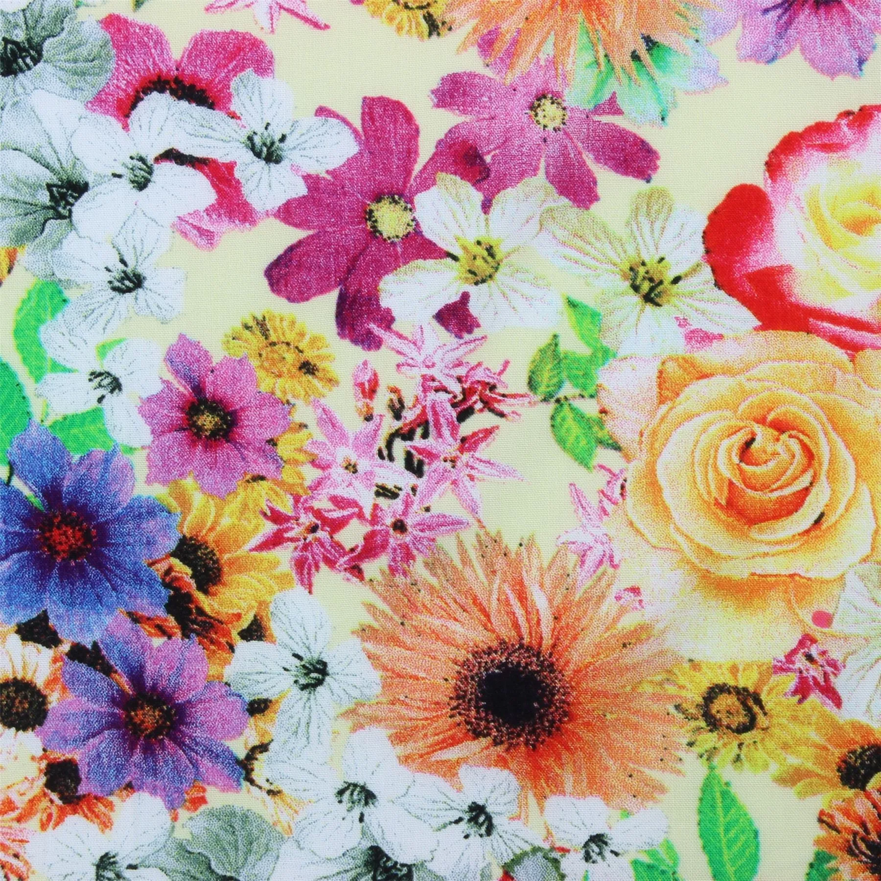 Tailored Fit Long Sleeve Shirt - Bright Yellow & Pink Floral