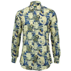 Tailored Fit Long Sleeve Shirt - Lion Tiger Jungle