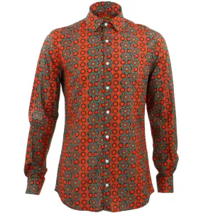 Tailored Fit Long Sleeve Shirt - Poppy Dots