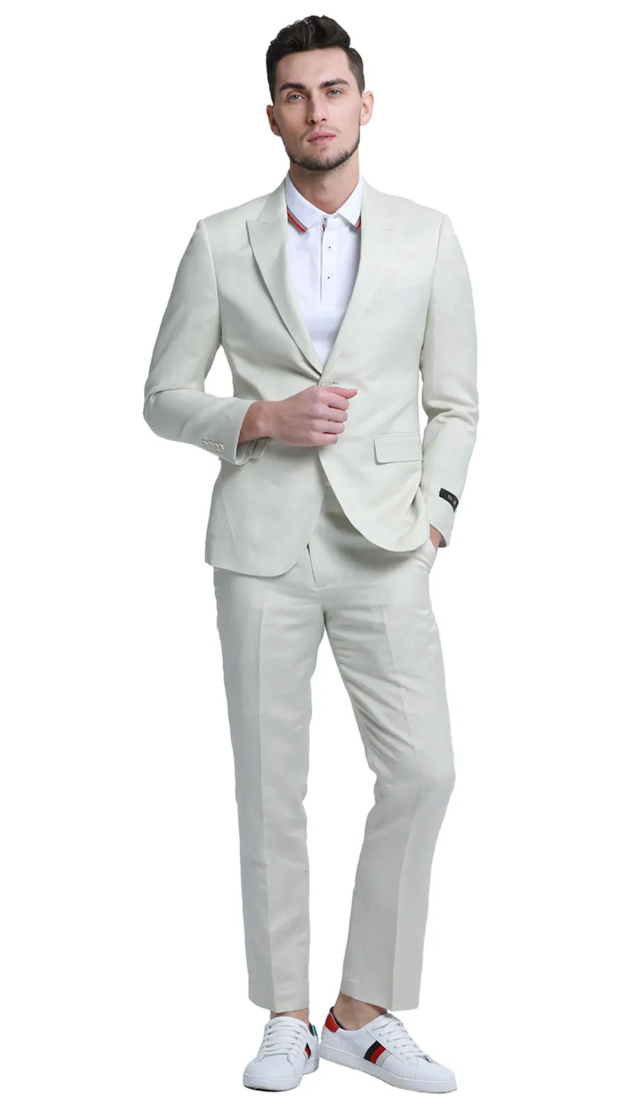 Tazzio M333SK-IVO Mens Suit