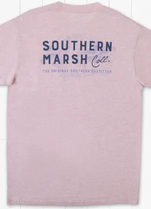 Topo Logo Tee in Washed Camelia by Southern Marsh