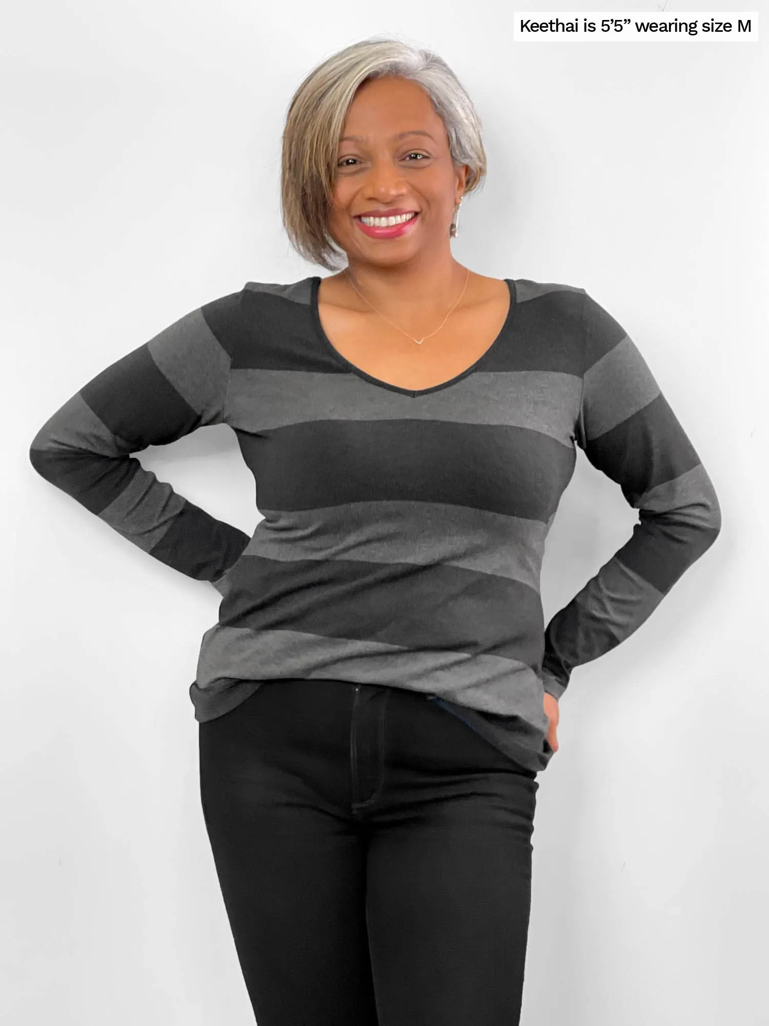 Tray long sleeve striped tee - FINAL SALE
