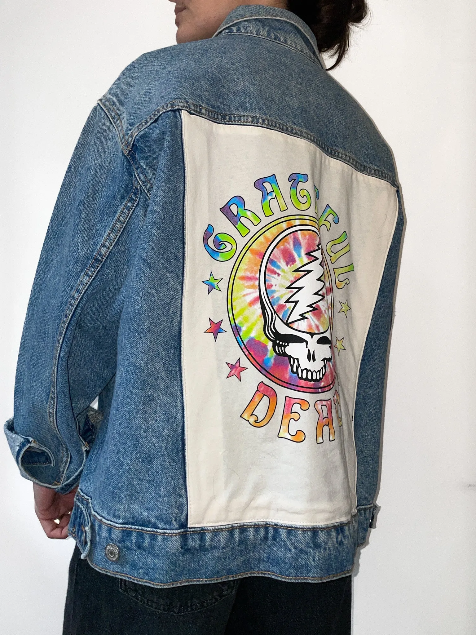 Upcycled Dancing Bears Denim Jacket