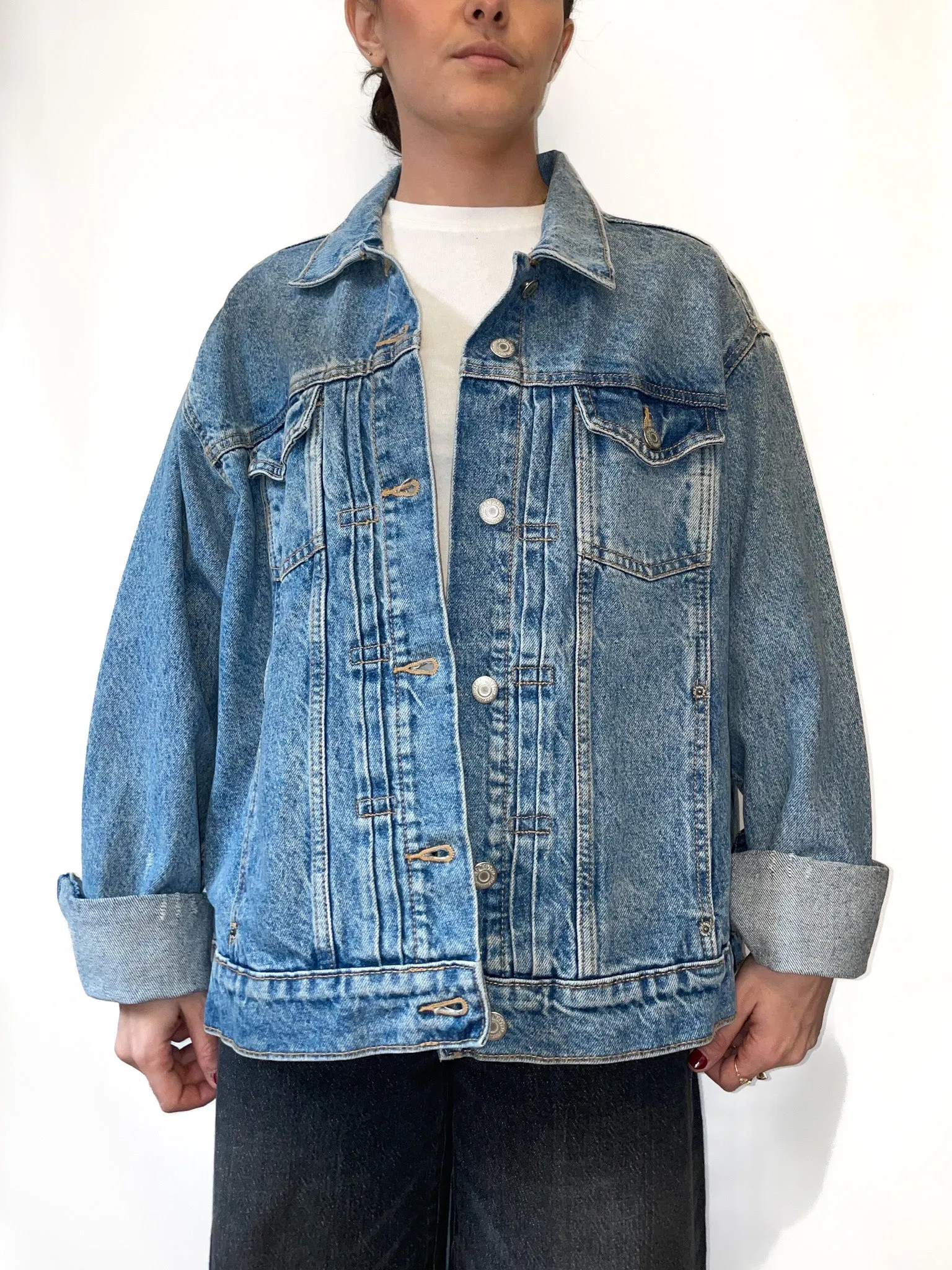Upcycled Dancing Bears Denim Jacket