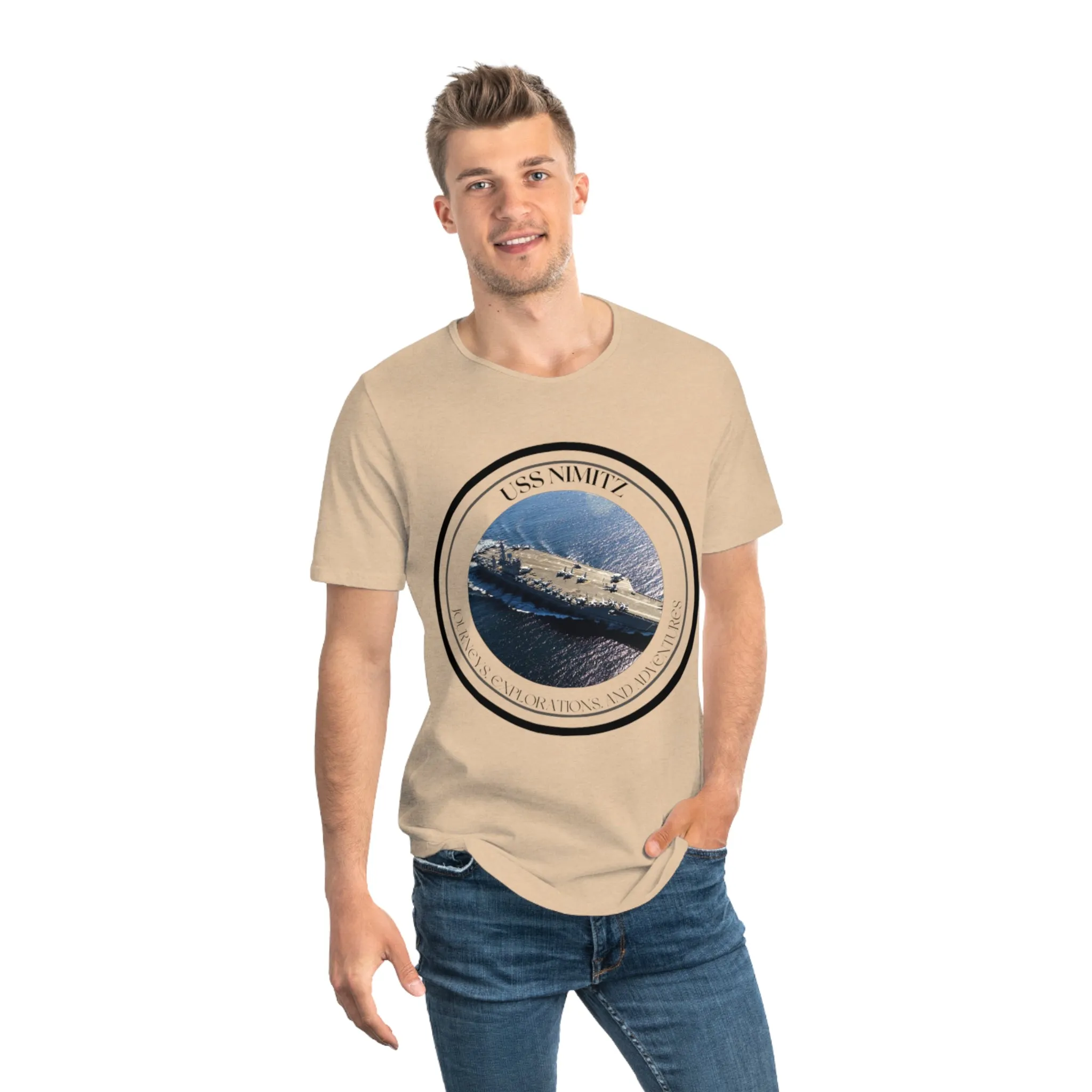 USS Nimitz CVN-86 United States Ships POD  Men's Jersey Curved Hem Tee