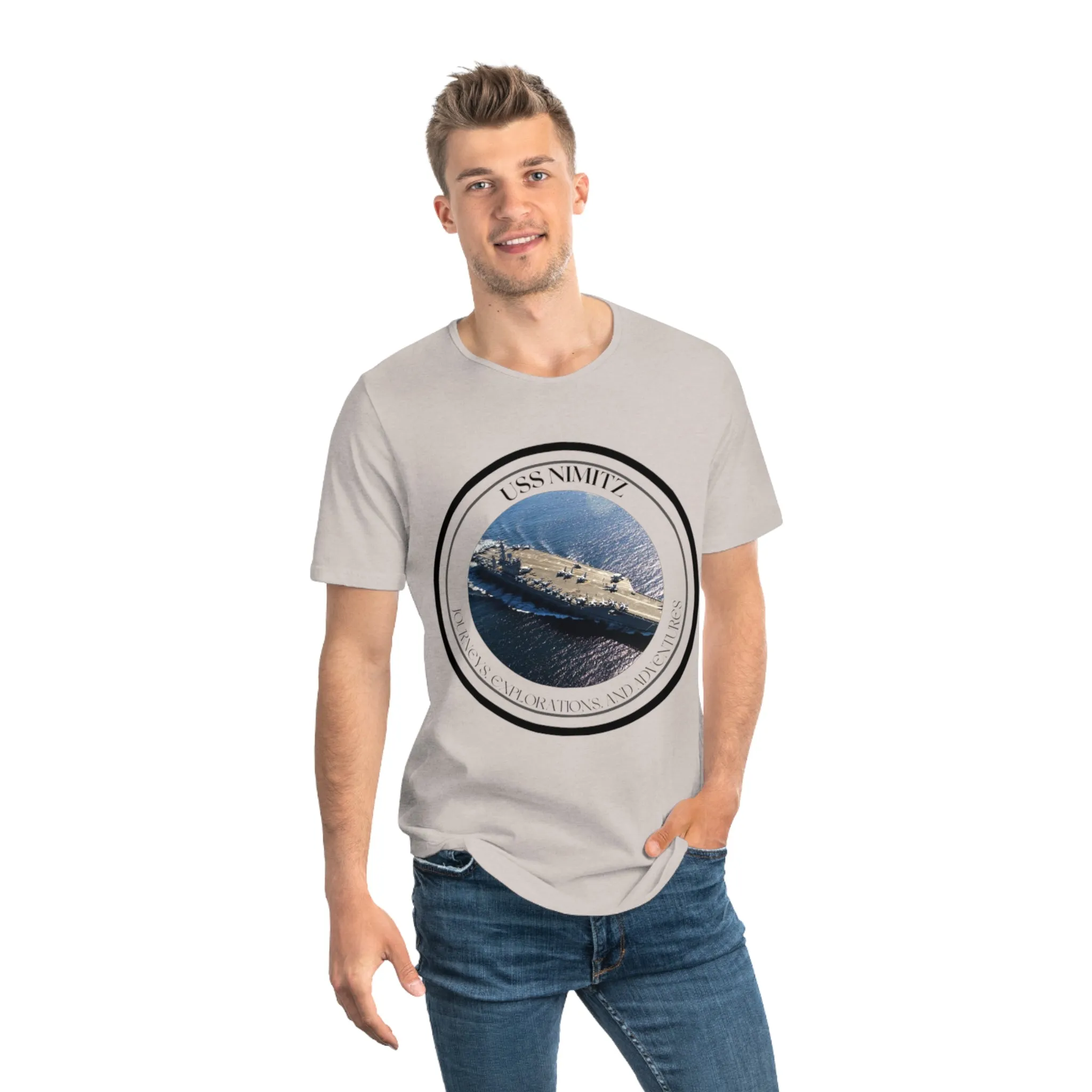 USS Nimitz CVN-86 United States Ships POD  Men's Jersey Curved Hem Tee