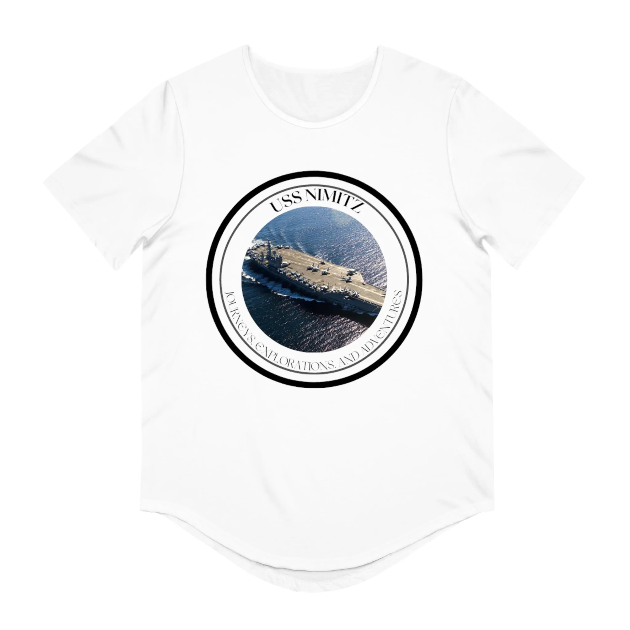 USS Nimitz CVN-86 United States Ships POD  Men's Jersey Curved Hem Tee