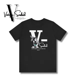 Vintage-Sealed "V-Sealed" Rabbit Hoodie On Apparel T-Shirts Short Sleeves| Brand New Men's Fashion